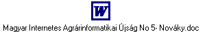 Magyar Internetes Agrrinformatikai jsg No 5- Novky.doc